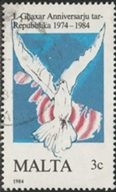 Malta  #650  1984  "Aniversario de la República"