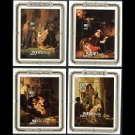 NIUE  #350 - 353 1981 Serie completa en H.S. Nueva NH "Pnturas de la natividad de Rembrant"