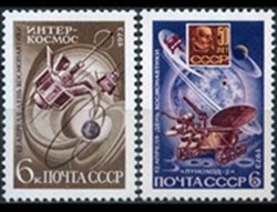 RUSIA #4070 - 4071 1973 Serie completa Nueva LH "Día de los Cosmonautas"