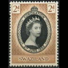 SUAZILANDIA #54 1953 Nueva NH "Isabel II"