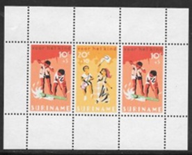 SURINAM #B129a 1965 Minipliego Nuevo NH "Niños jugando"