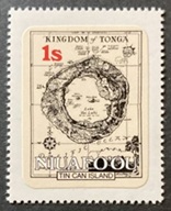 Tonga-Niuafo'ou #3  1983 Autoadhesiva Nueva NH  "Mapa de Niuafo'ou"