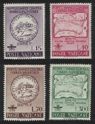 Vaticano #326 - 329 1962 Serie completa Nueva NH "Medalla de Sixto VI - Drenaje de las Marismas Pontinas - Lucha contra la malaria"