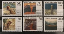 Vaticano #607 - 612 1977 Serie completa Nuevas NH "750 años del fallecimiento de san Francisco"