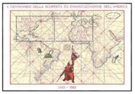 Vaticano #903 1992 H.S. Nueva NH "500 años del descubrimiento de America"