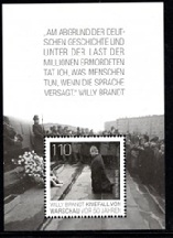 Alemania #3195a 2020 H.S. Nueva NH "Willy Brandt (1913-1992)"