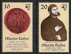 Alemania Republica Democratica #2308 - 2309 1982 Nuevas NH "Martín Lutero"