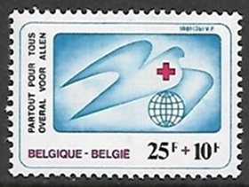 Bélgica # B1004 1981 Nueva NH "Paloma - Cruz Roja"