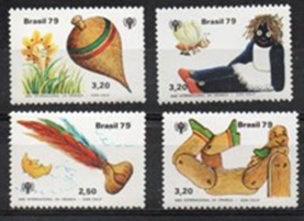 Brasil #1643 - 1646 1979 Serie completa Nueva NH "Juguetes clásicos - Año Internacional del Niño"