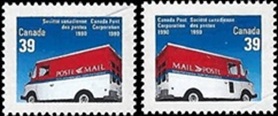 Canada # 1272 - 1273 1990 Serie completa Nuevas NH "Camionetas del correo"