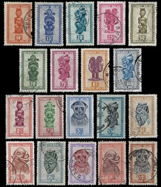 Congo Belga #231 - 255 1948 "Mascaras tribales"