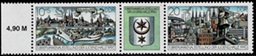Alemania Republica Democratica #2826 - 2827 1990 Se-tenant, "Exposición juvenil de sellos, Halle"