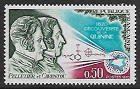 Francia # 1268 1970 Nueva NH "150 años del descubrimiento de la quinina"