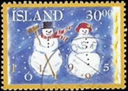 Islandia #811 1995 "Navidad - Muñecos de Nieve"