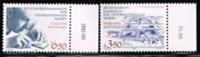 Naciones Unidas, Viena #62 – 63 1986 Serie completa Nueva NH «Coleccionando sellos»