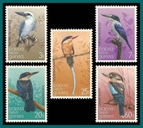 Papúa Nueva Guinea #529-533 1981 Serie completa Nueva NH "Variedades de Martín pescador"