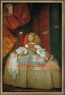 RUANDA #629  1975  H.S. Nueva NH «La Infanta Margarita de Austria, por Velásquez"