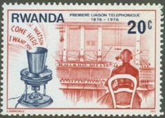 Ruanda #746  1976  1976 Nueva NH "Centenario del teléfono"