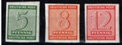 Sajonia Occidental, Ocupacion Rusa #14N3a y 14N5 - 14N6a 1945 Nueva NH "Numerales"
