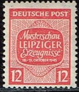 Sajonia Occidental ,Alemania ocupación rusa #14N14 1945 Nueva NH "Feria de Leipzig"