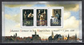 Holanda #920a 1996 H.S. Nueva NH "Obras de Johannes Vermeer"
