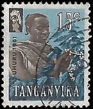 TANGANYIKA #47 1961 "Cosechando café"