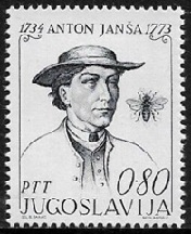 Yugoslavia #1147 1972 Nueva NH "Anton Jansa, profesor y apicultor - Abeja"