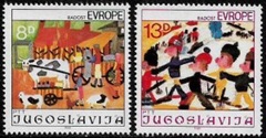 Yugoslavia #1546 - 1547 1981 Serie completa Nueva NH "Europa -  Dibujos infantiles"