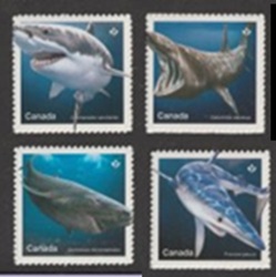 Canadá #3106 - 3109  2018 "Tiburones"