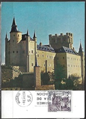 España #1205  1964 Maxicard "El Alcázar de Segovia"