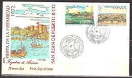 España #1735 - 1736  1972  F.D.C. "Dia de la hispanidad"