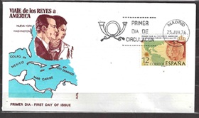 España #1958  1976  F.D.C. "Visita de los Reyes de España a America"