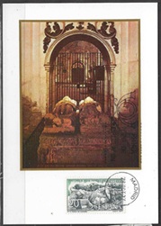 España #2072  1977  Maxicard "Mausoleo de el Cid en el Monasterio de Cardena de Burgos"