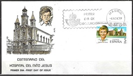 España #2171  1979  F.D.C. "Principe Felipe - Centenario del hospital del Niño Jesus"
