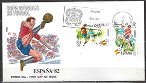 España #2234 - 2235  1981  Serie completa FDC "Copa Mundial de Futbol España 82"