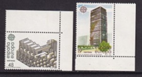 España #2518 - 2519 1987 Serie completa Nueva NH "Europa - Arquitectura moderna"