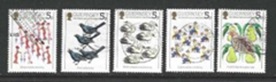 Guernsey #307a - 307e 1984 "Navidad - Aves"