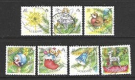 Guernsey #421a - 421g 1989 "Adornos de navidad"