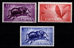 Ifni #128 - 130 1965 Serie completa Nuevas NH "Grillo fernandezi y halter halteratus"