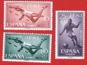 Ifni #B52 - B54 1961 Serie completa Nuevas (Hinged) "Salto alto y futbol"