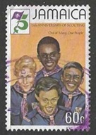 Jamaica #530  1982  "75 años de los scouts en Jamaica"