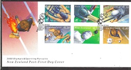 Nueva Zelanda #1666 - 1671  2000 Serie completa FDC  Scott $8.35 "Olimpiadas Sidney 2000"