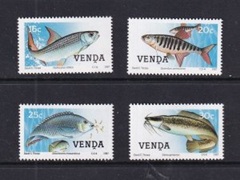 Venda, Sudáfrica #169 - 172 1987 Serie completa Nuevas NH "Peces de agua dulce"
