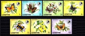 Lesotho Mi#442-448 1984 Nuevas NH Mi €4,10 "Mariposas"