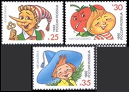 Rusia Mi#234 - 236 1992 Nuevas NH "Pinocho y otros personajes de libros infantiles"