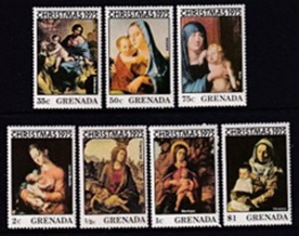 Granada #684 - 690 1975 Serie completa Nuevas NH "Navidad - Obras de Filippino Lippi, Andrea Mantegna, Luis de Morales, G.M. Morandi, Antonelle, Durero y Velázquez"
