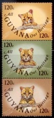 Guyana #929  1985 Serie completa Nueva NH "Ocelote"