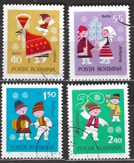 Rumania #2138 - 2141  1969  Serie completa "Año nuevo"