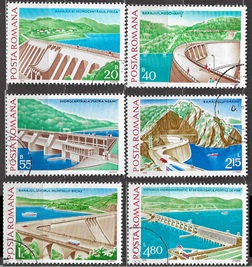 Rumania #2755 - 2760 1978 Serie completa CTO "Represas de Rumania"