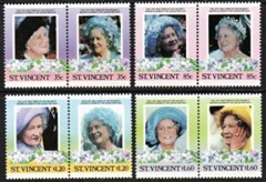 San Vicente #861 - 864  1985 Serie completa Nueva NH "La Reina Madre"